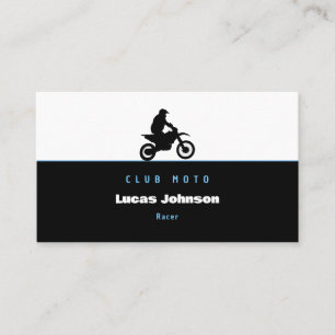 Motocross Track Motorcyclist Business Card