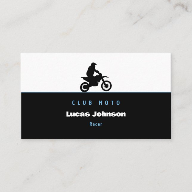 Motocross Track | Motorcyclist Business Card (Front)