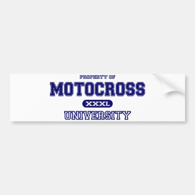 Motocross University Bumper Sticker (Front)