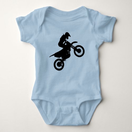 Motocross Wheelie Dirt Bike Baby Bodysuit