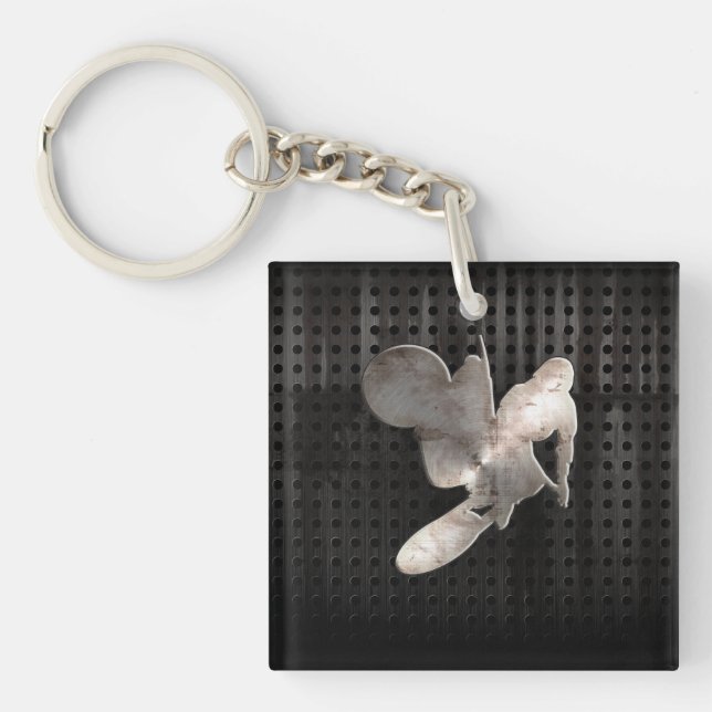 Motocross Whip; Cool Black Keychain (Front)