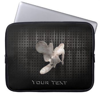 Motocross Whip; Cool Black Laptop Sleeve by SportsWare at Zazzle