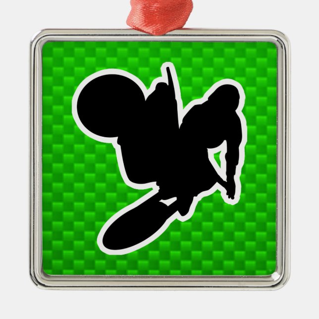 Motocross Whip Metal Ornament (Front)