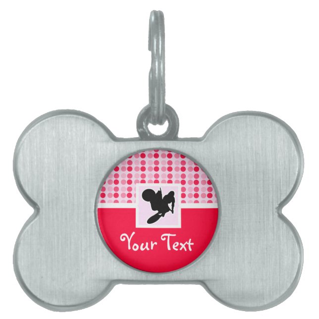 Motocross Whip Pet Name Tag (Front)