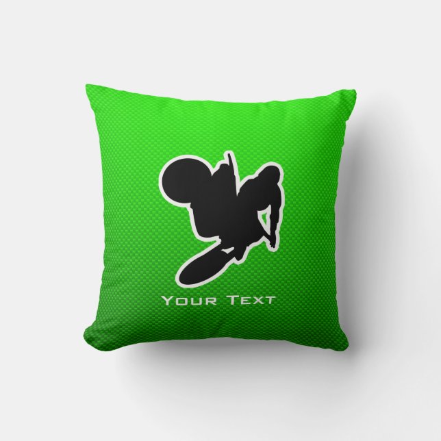 Motocross Whip Throw Pillow (Front)