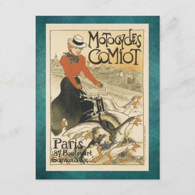 Motocycles Comiot By Theophile-Alexandre Steinlen  Postcard (Front)