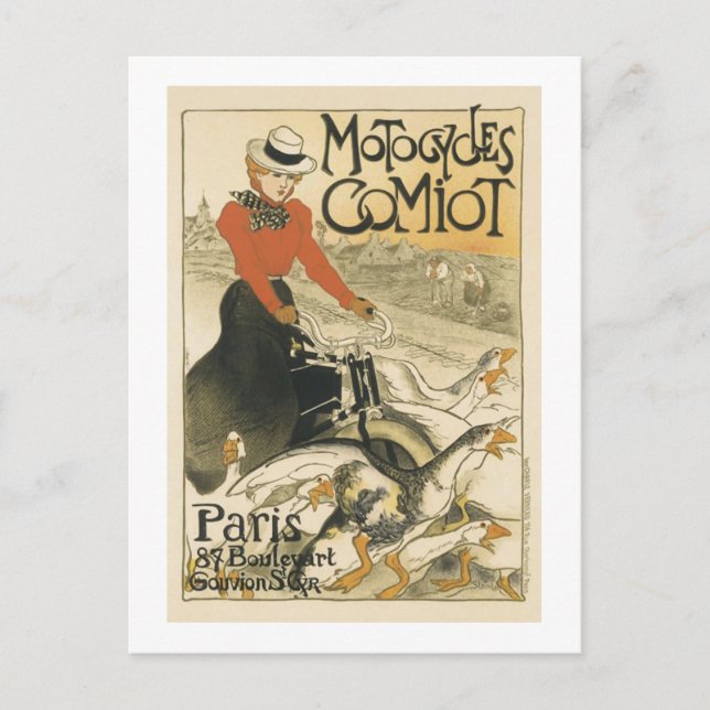 Motocycles Comiot By Theophile-Alexandre Steinlen Postcard (Front)