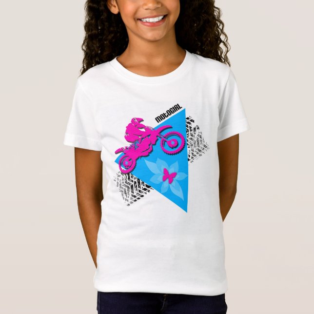MotoGirl Girl's Fitted Babydoll T-Shirt (Front)