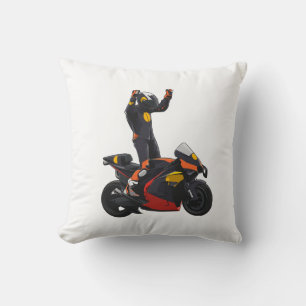 MotoGP KTM realistic style Throw Pillow