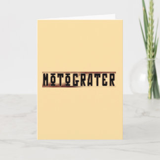 MOTOGRATER Blank Greeting Card