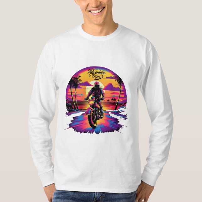 Motor Adventure Begins T-shirt (Front)