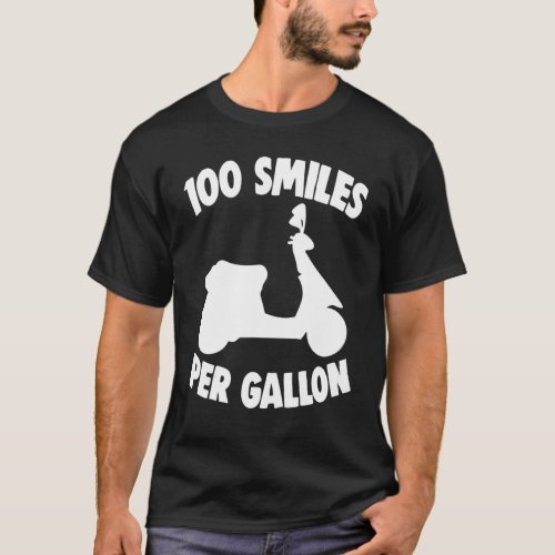 Motor Bikers Moped Motorcycle Scooter 100 Smiles P T_Shirt