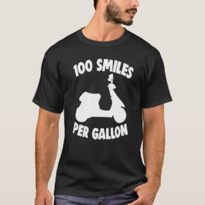Motor Bikers Moped Motorcycle Scooter 100 Smiles P T-Shirt