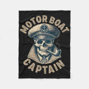 Motor Boat Captain For Boat Owner Captain Boating  Fleece Blanket