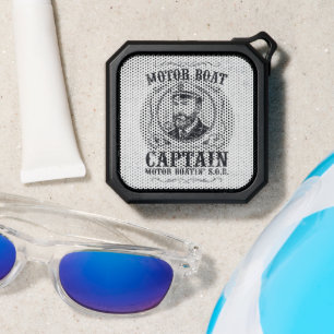 Motor Boat Captain Funny Pontoon Boating Bluetooth Speaker
