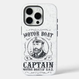 Motor Boat Captain Funny Pontoon Boating iPhone 16 Pro Case