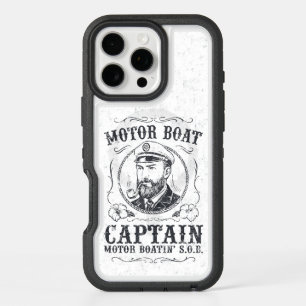 Motor Boat Captain Funny Pontoon Boating iPhone 16 Pro Max Case