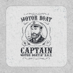 Motor Boat Captain Funny Pontoon Boating Patch