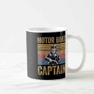Motor Boat Captain Funny Pontoon Motor Boating Men Coffee Mug