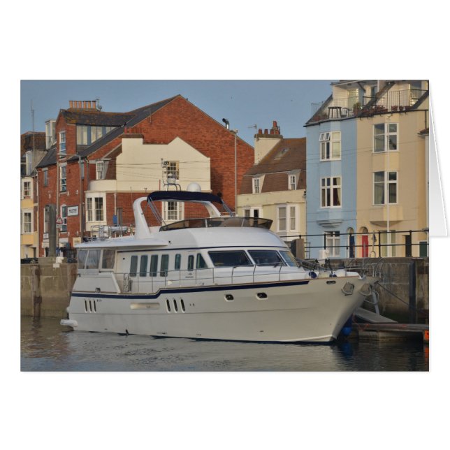 Motor Boat In Weymouth Cards (Front Horizontal)