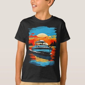 Motor boat yacht cruise summer boating T-Shirt