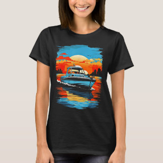 Motor boat yacht cruise summer boating T-Shirt
