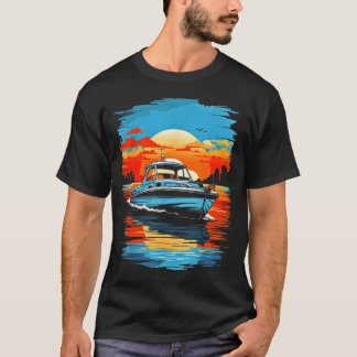 Motor boat yacht cruise summer boating T-Shirt