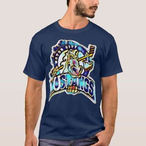 Motor City Mustangs Roller Hockey T_Shirt