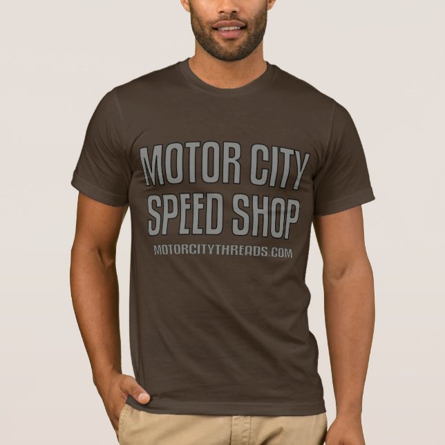 Motor City Speed Shop Spark Plug 3 2side T-Shirt (Front)