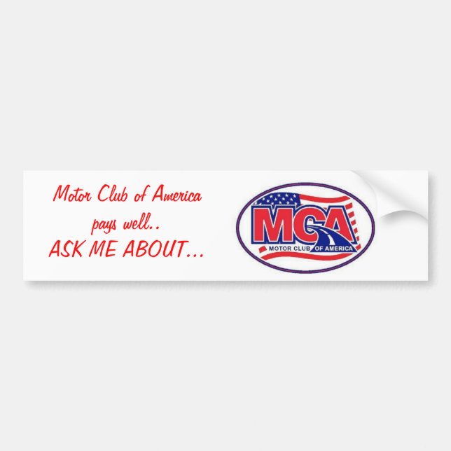 Motor Club of America - 40for80.com Bumper Sticker (Front)