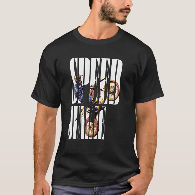 Motor Cross  Quote Bike  Speed Junkie Braap T-Shirt (Front)