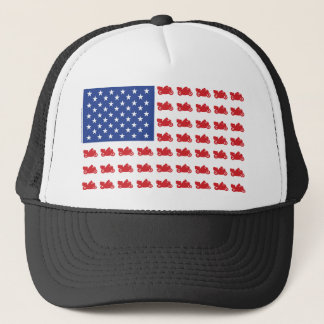 Motor-Cycle-Flag-Cruiser Trucker Hat