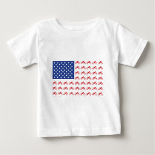 Motor-Cycle-Flag-Moto-Cross Baby T-Shirt