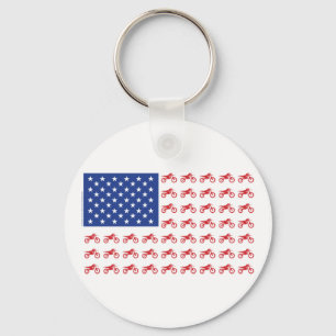 Motor-Cycle-Flag-Moto-Cross Keychain