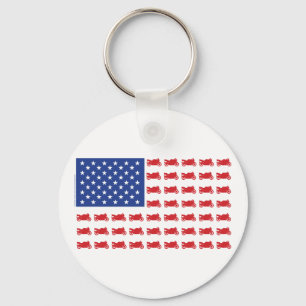 Motor-Cycle-Flag-Sport Keychain