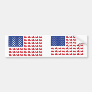 Motor-Cycle-Flag-WING Bumper Sticker