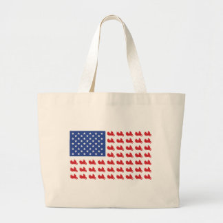 Motor-Cycle-Flag-WING Large Tote Bag