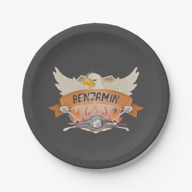 Motor-Cycle Paper Plates (Front)