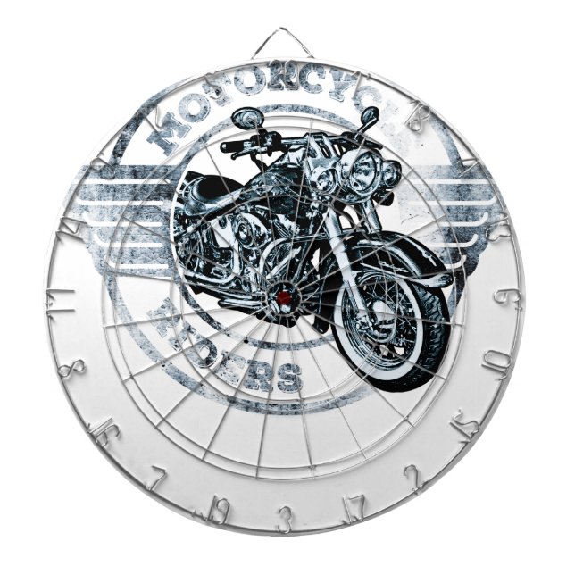Motor Cycle Rider Biker Dart Board (Front)
