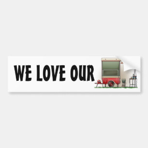 Motor Cycle Trailer Camper Bumper Sticker