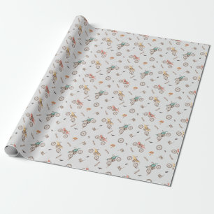 Motor Dirt Bike birthday party Wrapping Paper