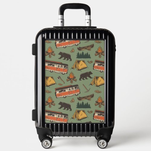 Motor Home Camp Adventures Pattern Luggage