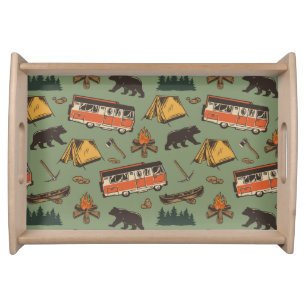 Motor Home Camp Adventures Pattern Serving Tray