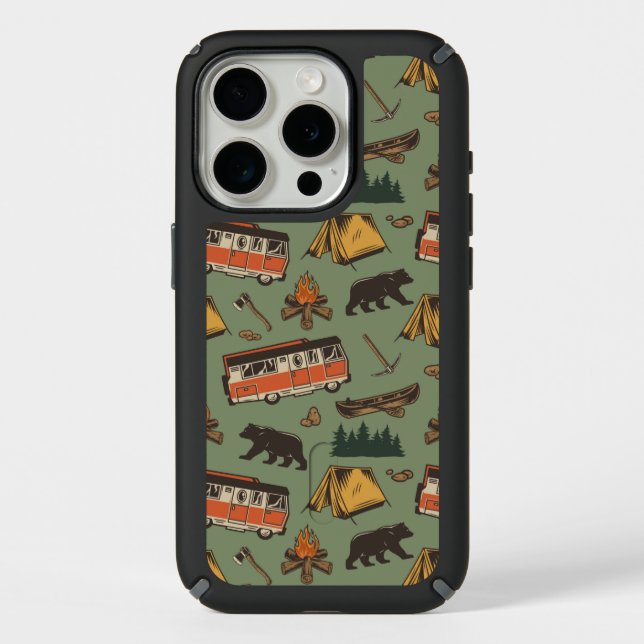 Motor Home Camp Adventures Pattern Speck iPhone Case (Front)