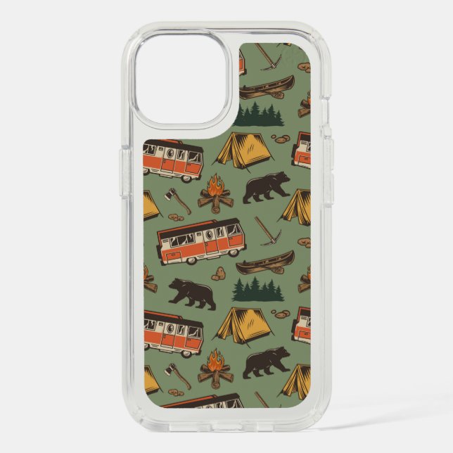 Motor Home Camp Adventures Pattern Speck iPhone Case (Front)