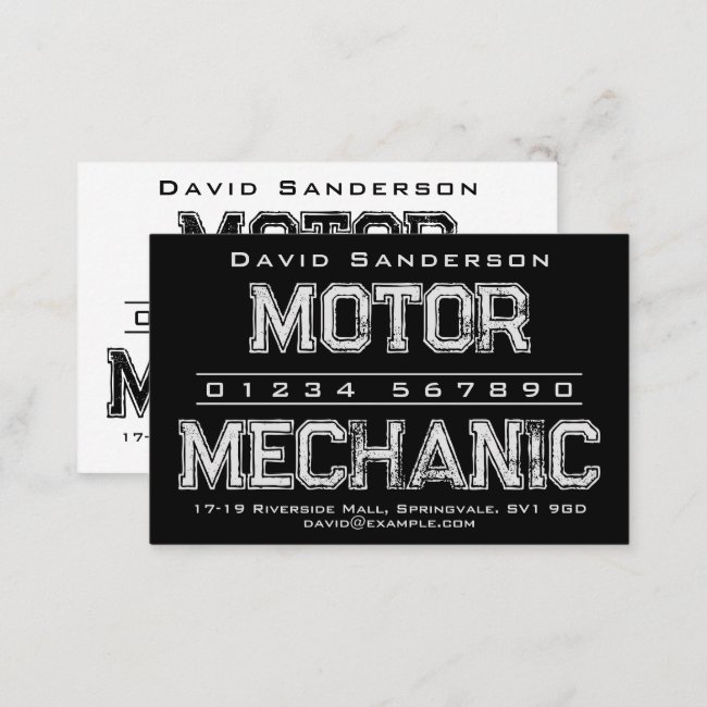 Motor Mechanic Business Card