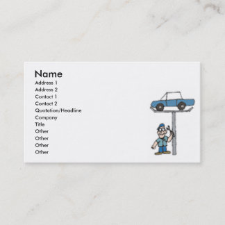 Motor Mechanic Business Card