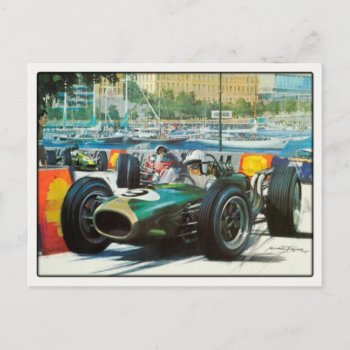 Motor Racing Postcard In Vintage Style by cardland at Zazzle