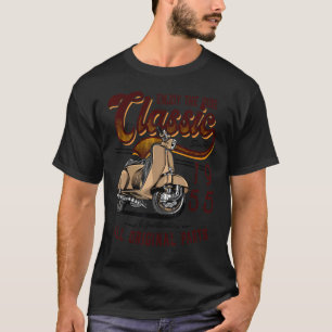 Motor Scooter Classic Moped Rider Birthday 1955 T-Shirt