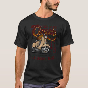 Motor Scooter Classic Moped Rider Birthday 1975 T-Shirt